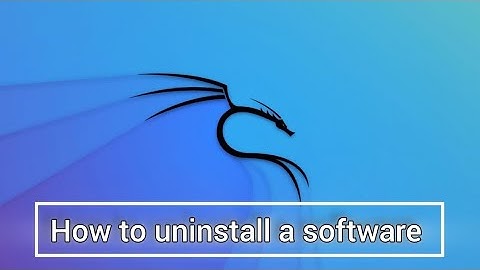 How to uninstall programs on Kali Linux 