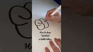 Sophia in bubble letters☺ | Batoolmemon #bubbleletters #shorts
