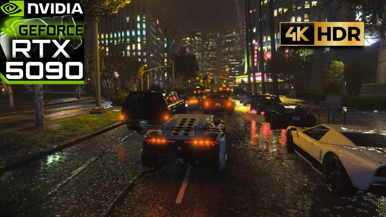[4K] HDR RAIN STORM GRAPHICS | GTA 5 RTX 5090 | MAX SETTINGS - YouTube