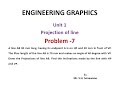 Projection of Line Problem No 7 - Line inclined to both the reference plane-Engineering Graphics