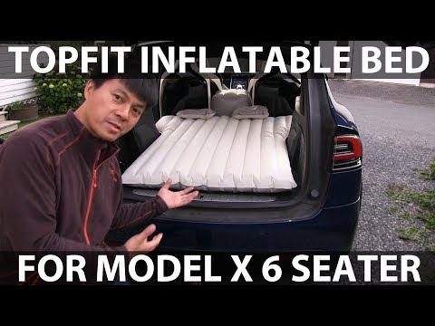 Topfit Car Camping Air Bed Car Travel Inflatable Mattress Vehicle Mount SUV Seat for Model X with 6 seaters