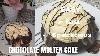 how to make chocolate molten cake recipe / homemade chocolate cake