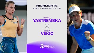 Dayana Yastremska vs. Donna Vekic | 2024 Linz Round of 16 | WTA Match Highlights