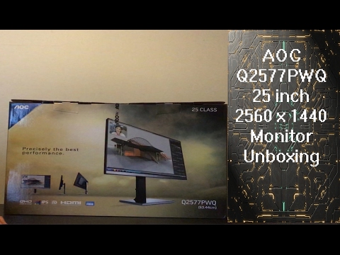 AOC 25" Q2577PWQ 1440p monitor Unboxing