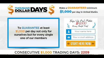 Thousand dollar days Binary Scam Review