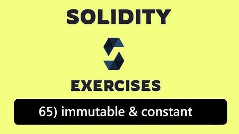 65) constant & immutable variables