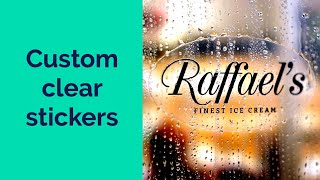 Custom clear stickers by Sticker it