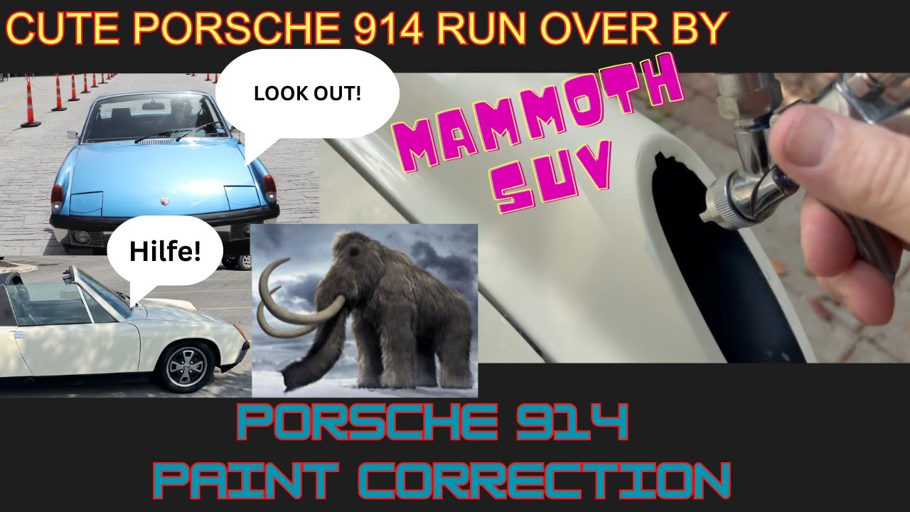 Porsche 914 got damaged by a MAMMOTH SUV.  DIY Paint Correction.