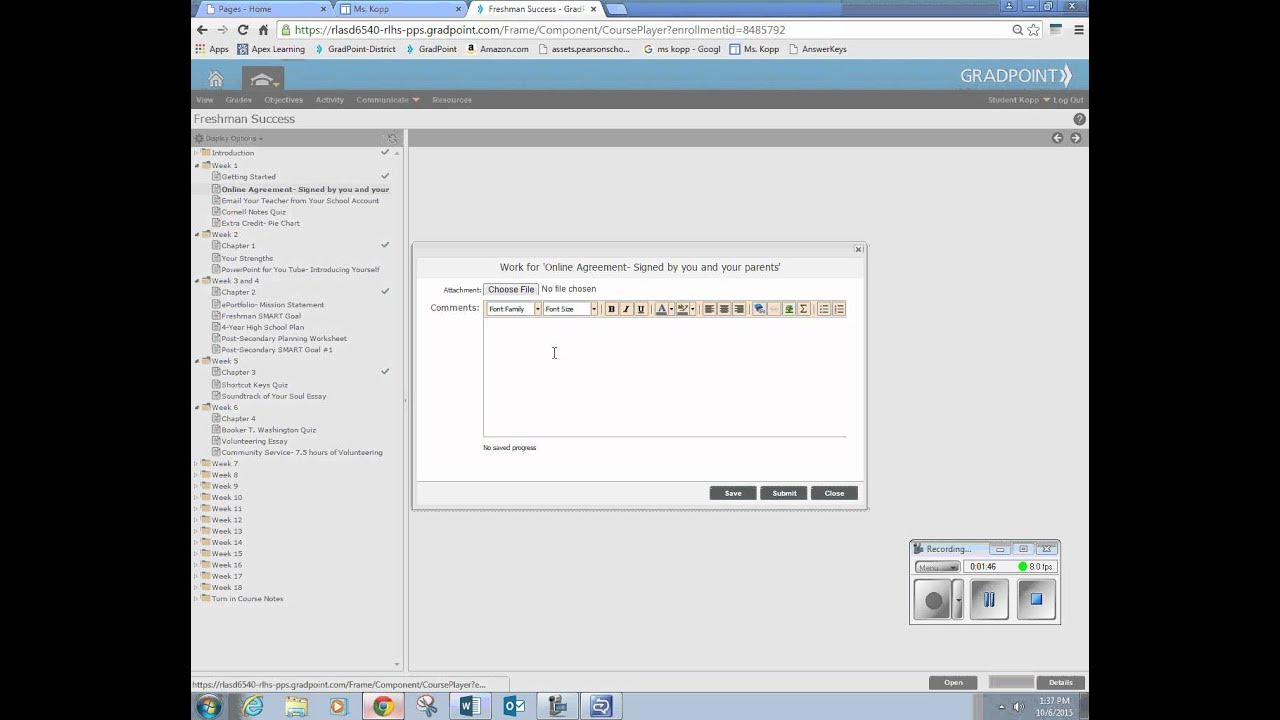 Freshman Success Using GradPoint YouTube
