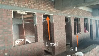 Why we provide Lintel Beam ,Height &  steel | Sill Level | Sill Beam steel | Partition wall Thickns