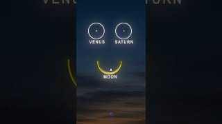 Venus, Saturn And Moon Conjunction on April 25 - A Smiling Face 🤯 #astronomy