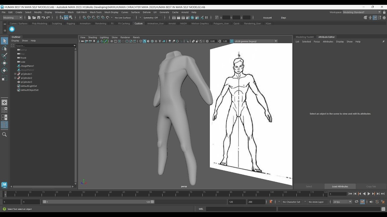 MAYA PART 1 - THE BODY - Human Character Modeling Tutorial.mp4 - YouTube