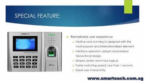Biometric Fingerprint Machine U260-C Overview Applied for Time Attendance and Payroll