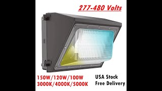 480V 150W 3000K/4000K/5000K led wall pack light
