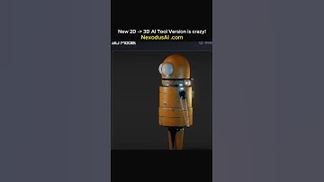 2D to 3D using AI model NEXODUS AI #3d #3dprinting #3dmodeling