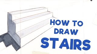 How to Draw Stairs in 2-Point Perspective | Cadillac Cartoonz