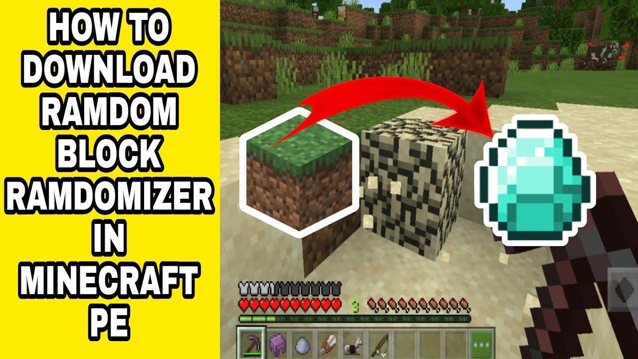random block ramdomizer in Minecraft pocket edition | Roargaming - YouTube