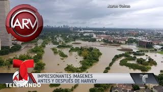 El antes y el despues de Houston tras paso de Harvey Al Rojo Vivo Telemundo