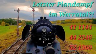 That's it??? Plandampf in the Werra Valley 2021 with steam locomotive 41 1144, 44 2546 and 52 1360