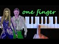 Little Big - Uno *** Eurovision 2020 Russia / one finger EASY piano tutorial (melodica tutorial)