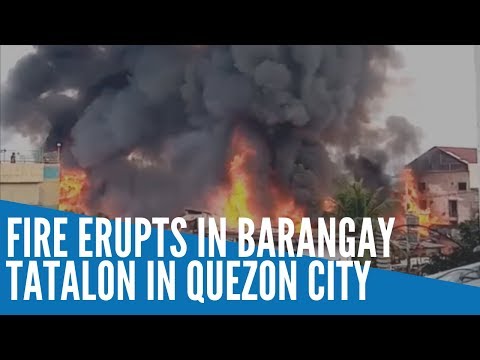 Fire erupts in Barangay Tatalon in Quezon City