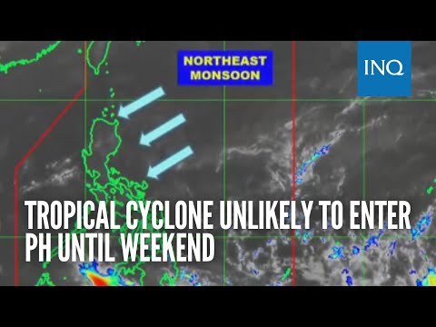 Tropical cyclone unlikely to enter PH until weekend