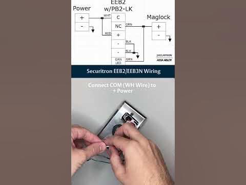 Securitron EEB2/EEB3N Exit Button w/ Integrated Timer | Basic Wiring