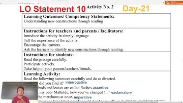 Bridge Course 10th English Day 21 LO Statement 10 Activity 2