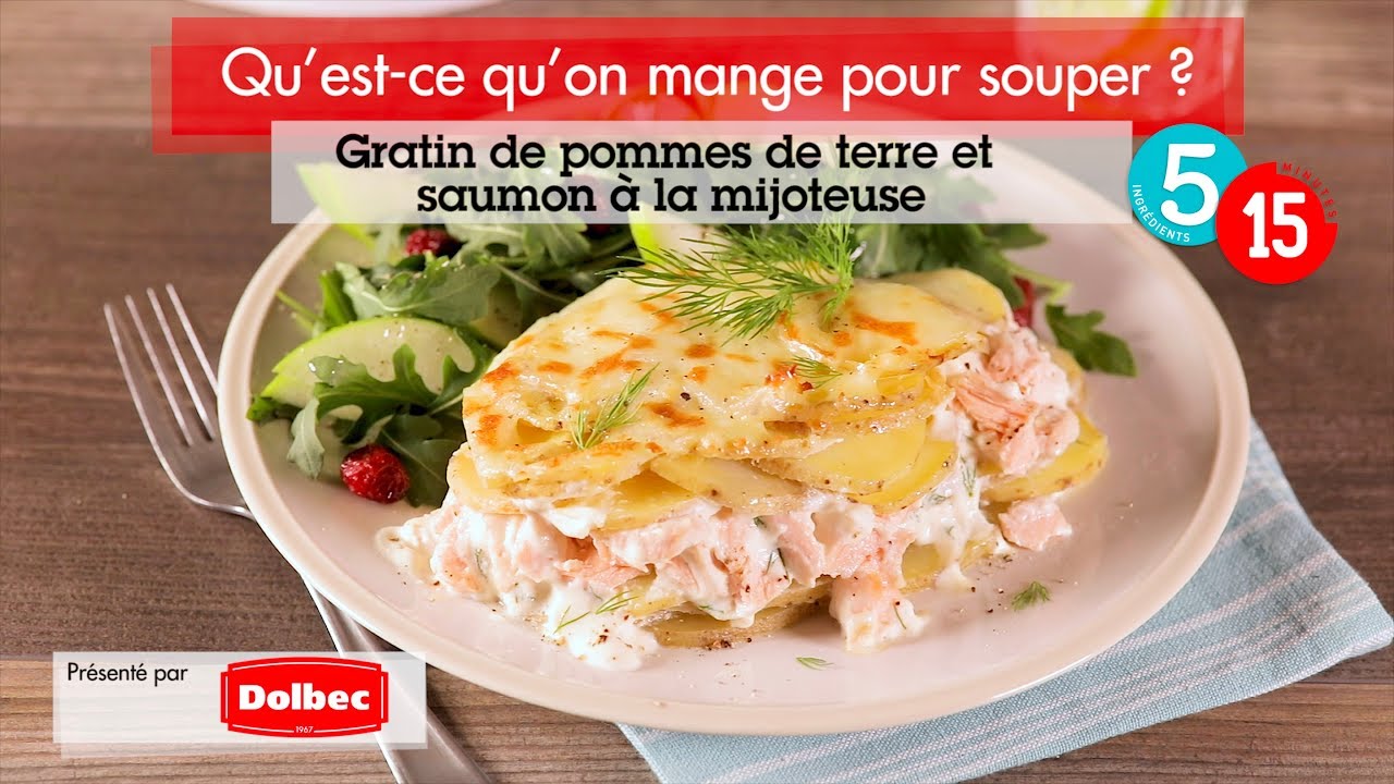 Gratin De Pommes De Terre Et Saumon A La Mijoteuse Youtube