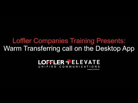 Elevate Desktop App: Warm Transferring a Call
