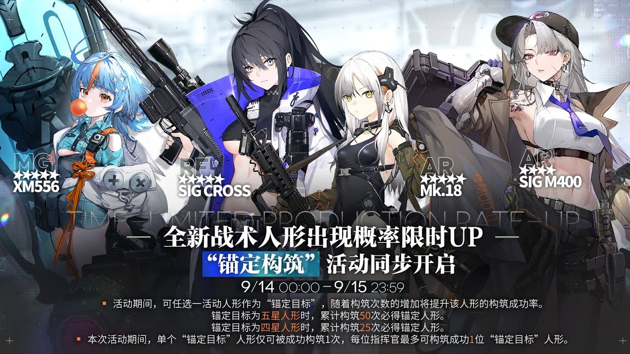 NEW! T-Doll Production: SIG CROSS, M400, Mk.18, XM556 (Girls