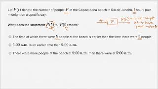 Math Algebra 1 - Function notation word problem  beach