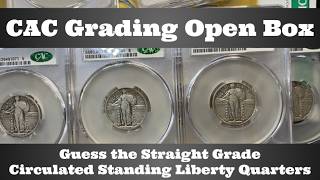 Cac Grading Cacg Open Box - Guess The Straight Grade - Circulated Standing Liberty Quarters Slqs