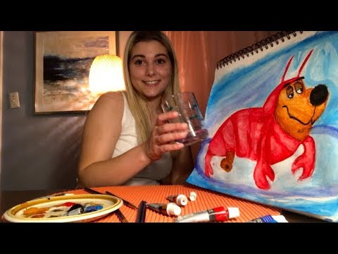 Paint n Sip but I Drink an Entire Bottle of Wine and Paint Scrappy Doo - YouTube