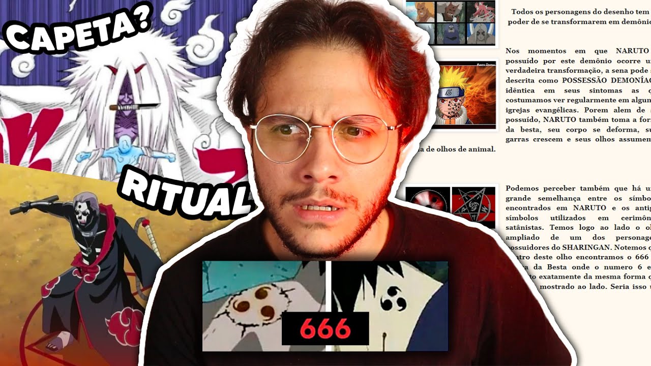 RELIGIOSOS acusando NARUTO de ser DO DIABO (lendo blogs e teorias antigas)