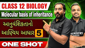 NEW NCERT - STD 12 Biology Chapter 5 Moleculer Basis of Inheritance ONE SHOT Revision Lecture