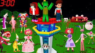 ALL new Monsters from DIGITAL CIRCUS vs JJ and Mikey Paw Patrol EXE Security House Minecraft Maizen