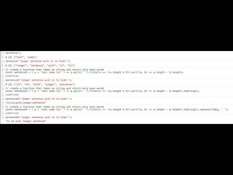 ES6 filter split sort function