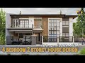 186 sqm. 4 Bedroom 2 Storey HOUSE DESIGN | Exterior &amp; Interior Animation