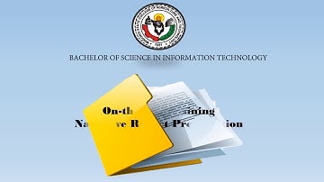 OJT NARRATIVE REPORT