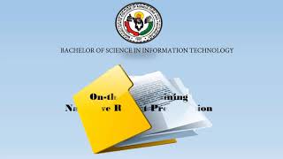 OJT NARRATIVE REPORT