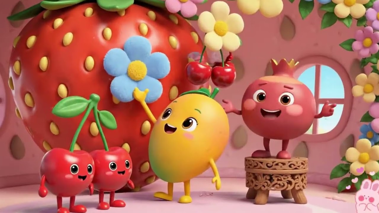 “3D Cute Fruits Dance Sensory Fun – Happy Sensory Kids 🥝🍍✨”