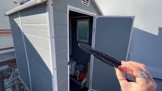 Keter Manor 4X6 Resin Outdoor Storage Shed Kit Review, Great Shed For A Lawn Mower