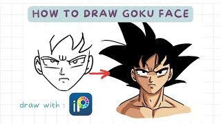How to draw Goku face using app on a tablet / phone. screenshot 1