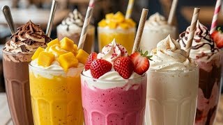 बच्चों से लेकर बड़ों तक सबके फेवरेट:3 Instant Milkshakes!🥛🍫घर पर बनाएं गाढ़ा मैंगो और चॉकलेट शेक!🥭