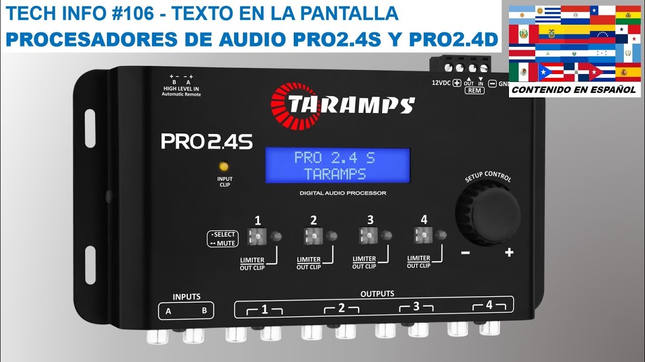 TECH INFO #106 - HOW TO CONFIGURE TEXT ON THE SCREEN OF TARAMPS