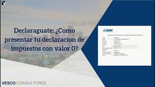 Declaraguate: 驴Como presentar tu declaracion de impuestos con valor 0? Declaraguate: 驴Como presentar tu declaracion de impuestos con valor 0?