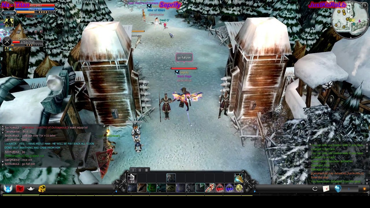 Cabal online - FA vs BL : pvp fight, almost same gear.