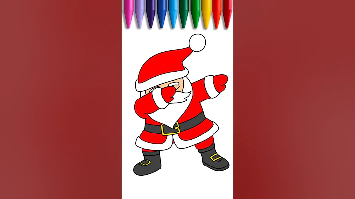 How to draw cool Santa Claus for kids - DrawColor #Christmas #gifts #drawing #kids