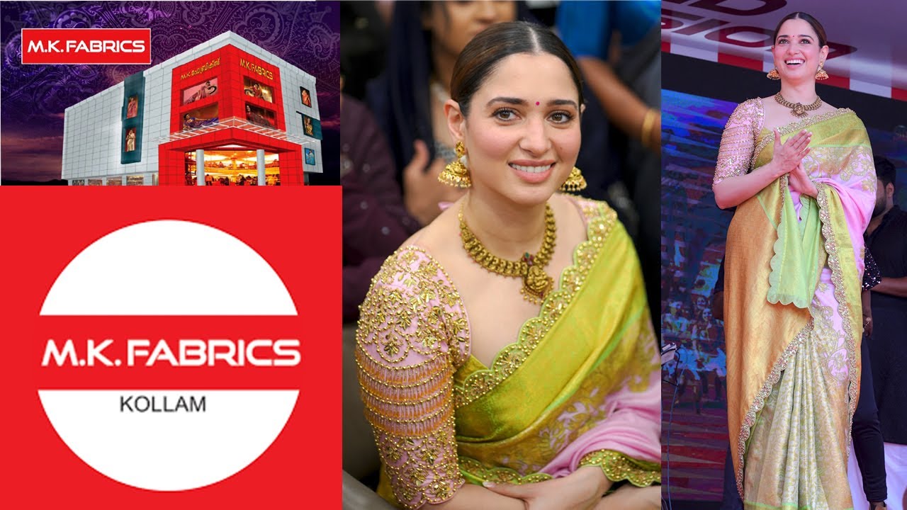 Grand Opening MK Fabrics by Tamannah Bhatia Kollam തമന്നയെ ഒരു